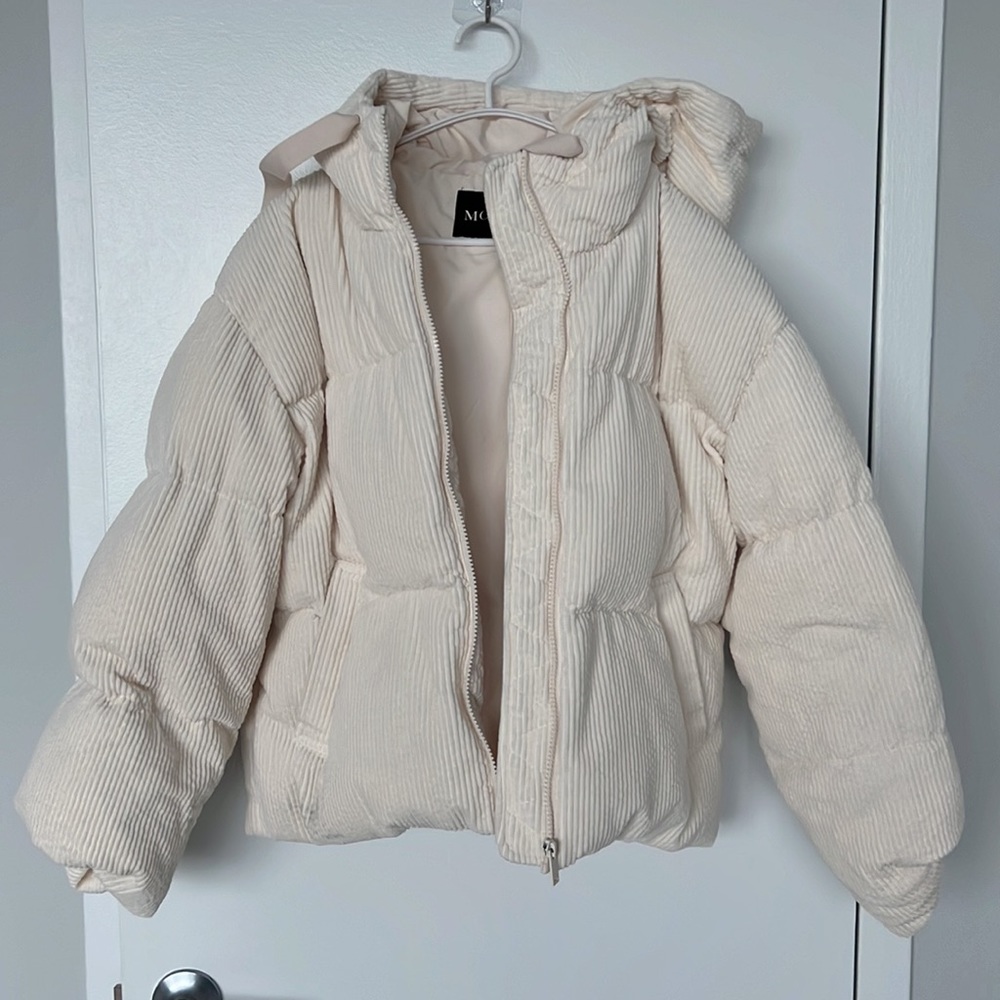 MO&Co. short corduroy puffer jacket (super warm and cute)